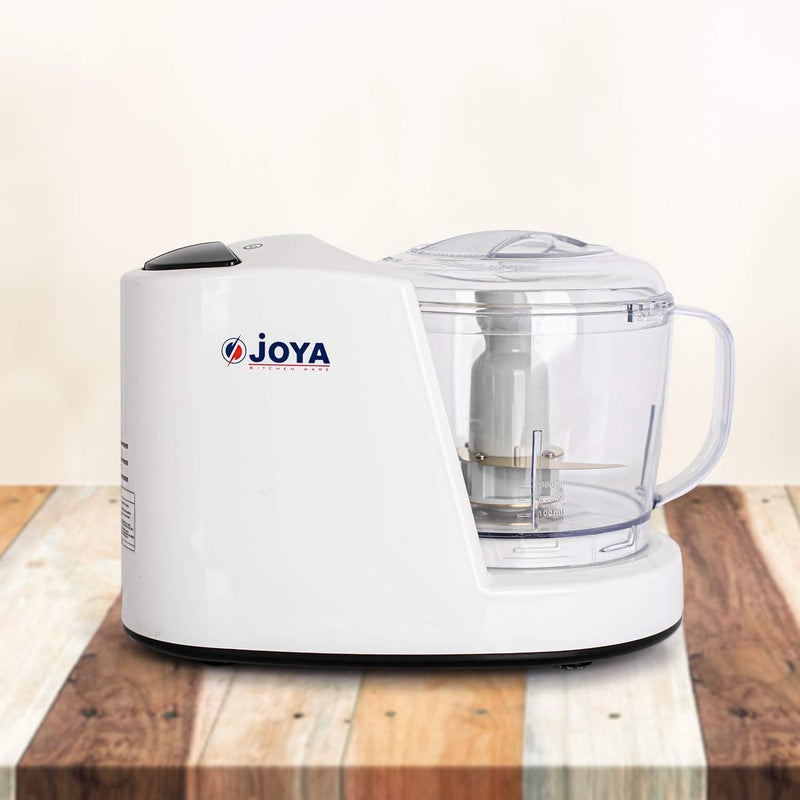 Joya 300ml High quality Electric Multipurpose Chopper Strong Stainless Steel Blades White & Transparent - Image 2